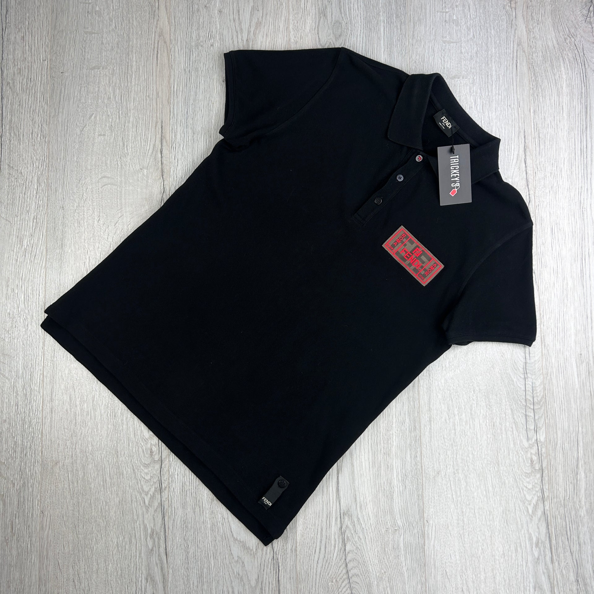 fendi black polo