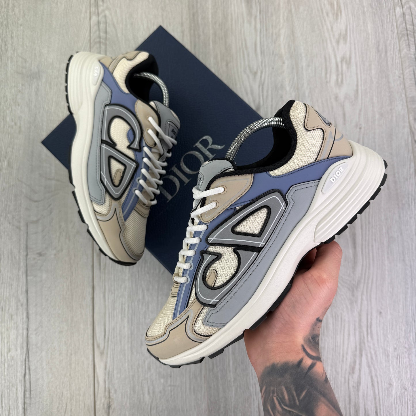 Dior B30 Men’s Beige & Blue Trainers - 41.5 (Fit Uk 7.5