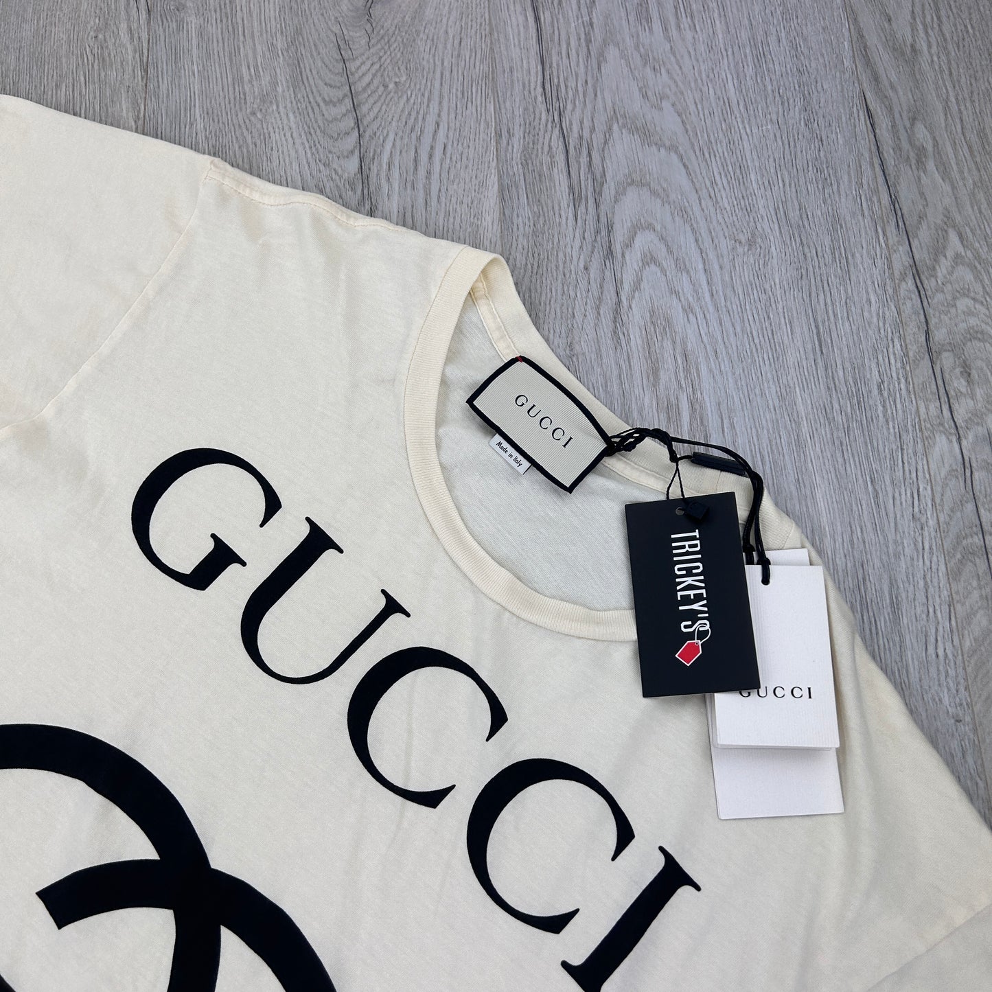 Gucci Men’s Beige Thin GG T-shirt - XXS Oversized