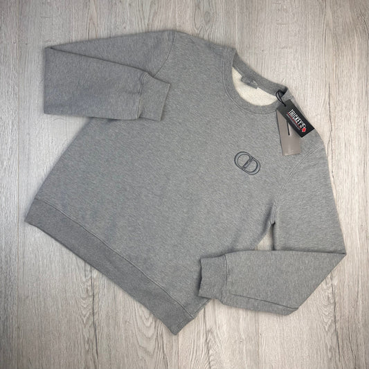 Christian Dior Men’s Grey Crewneck Jumper - Small Slim