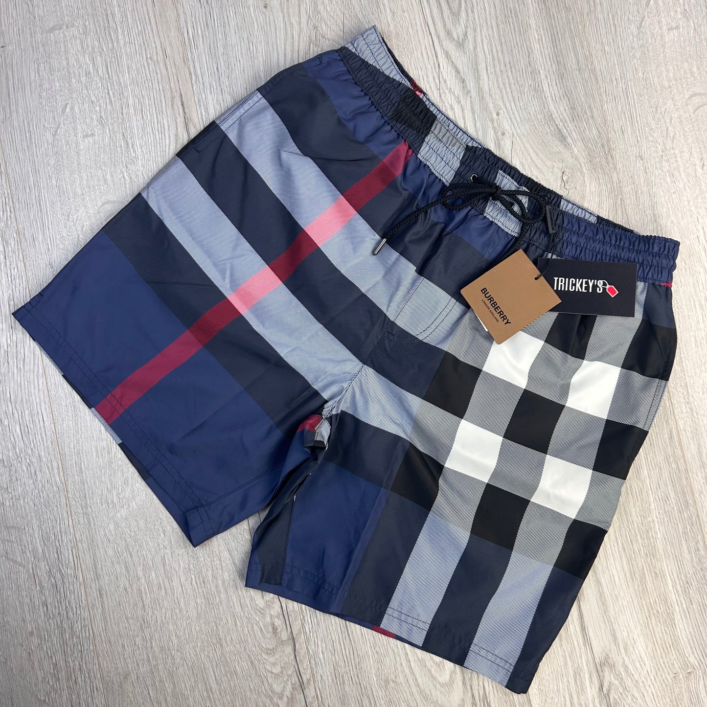 Burberry Men s Navy Blue Swim Shorts Trickey.store