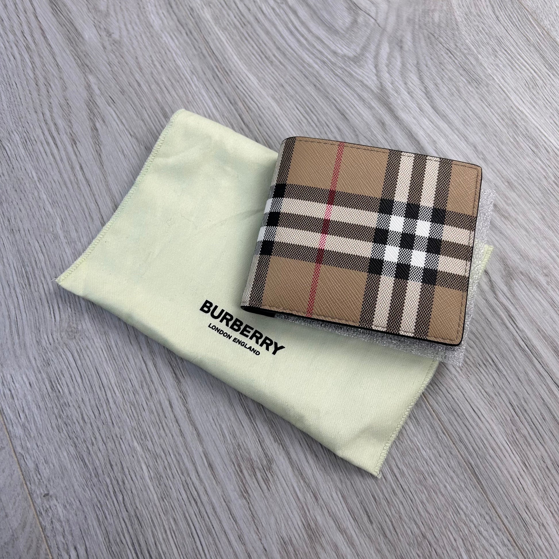 Burberry Exaggerated Check Slim Bifold Wallet