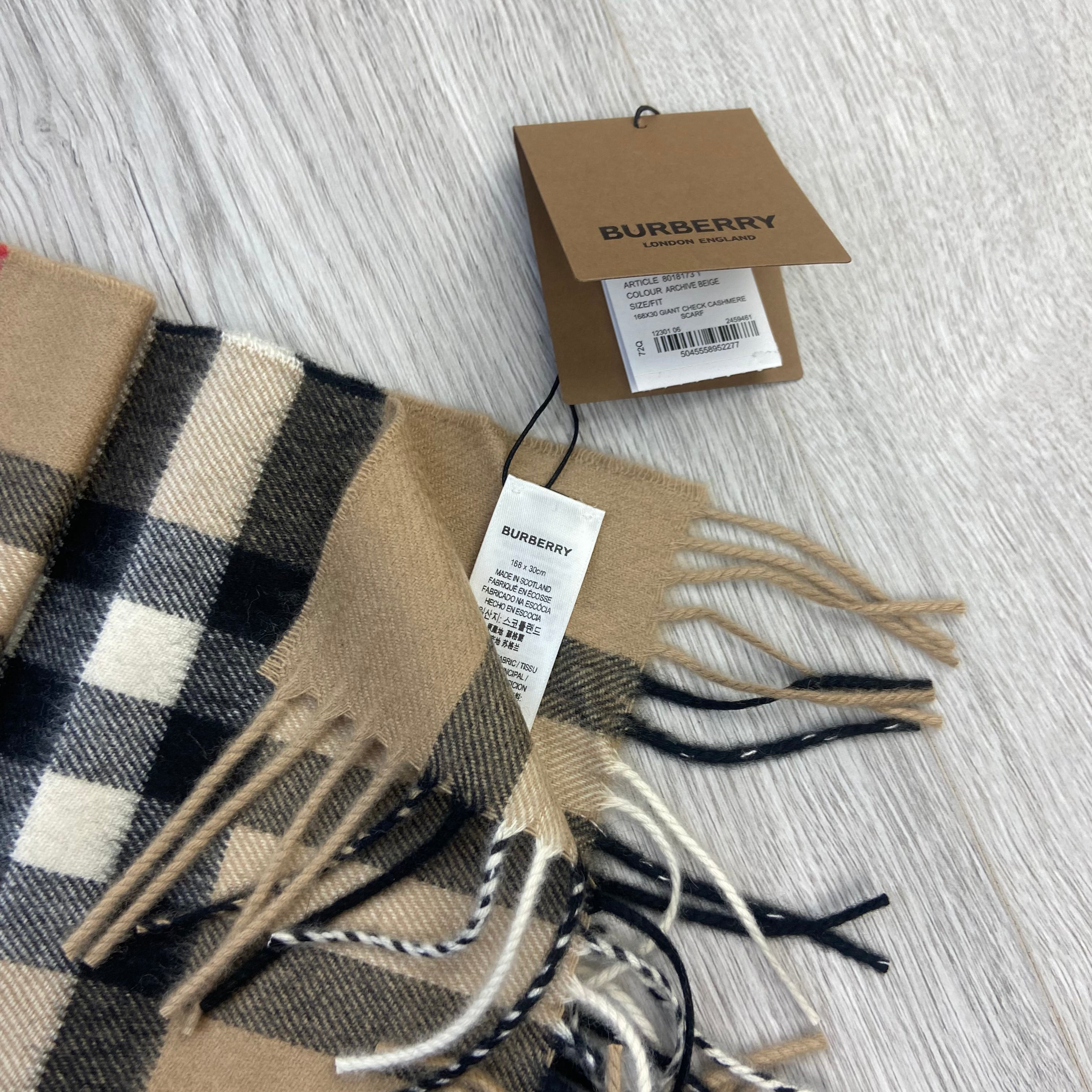 Burberry large check cashmere scarf best sale