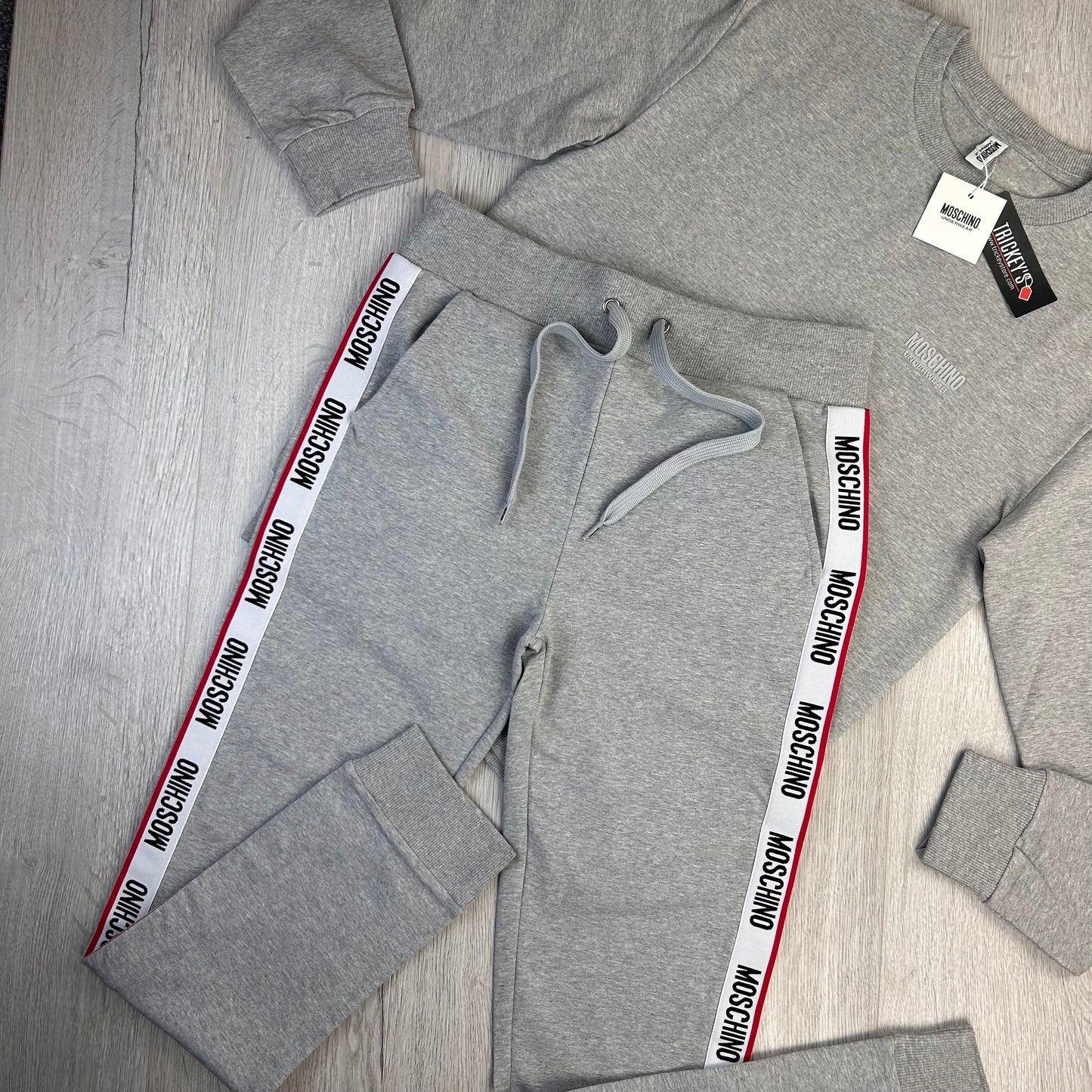 Moschino Men’s Grey Full Tracksuit