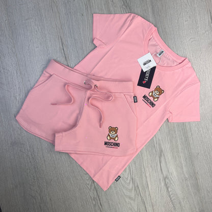 Moschino Underbear Women’s Pink T-shirt & Short Set