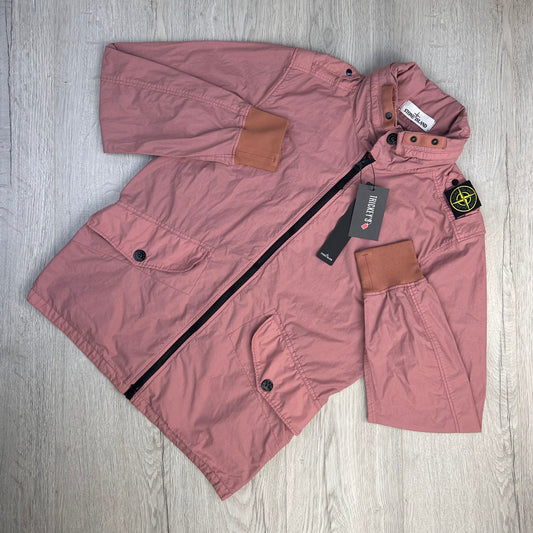 Stone Island Men’s Pink Naslan Light Watro Zip-up Jacket - Small