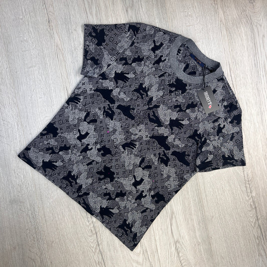 Louis Vuitton Men's Camo Jacquard T-shirt - Small