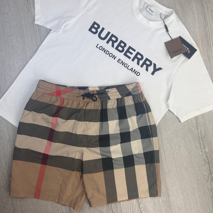 Burberry Men’s T-shirt & Swim Shorts Set
