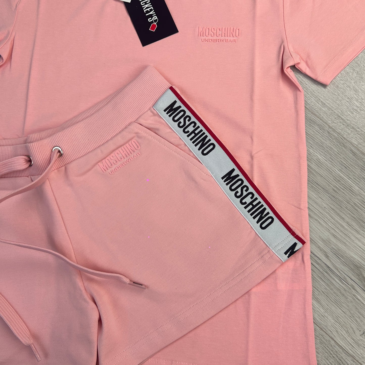 Moschino Women’s Taped Pink T-shirt & Short Set