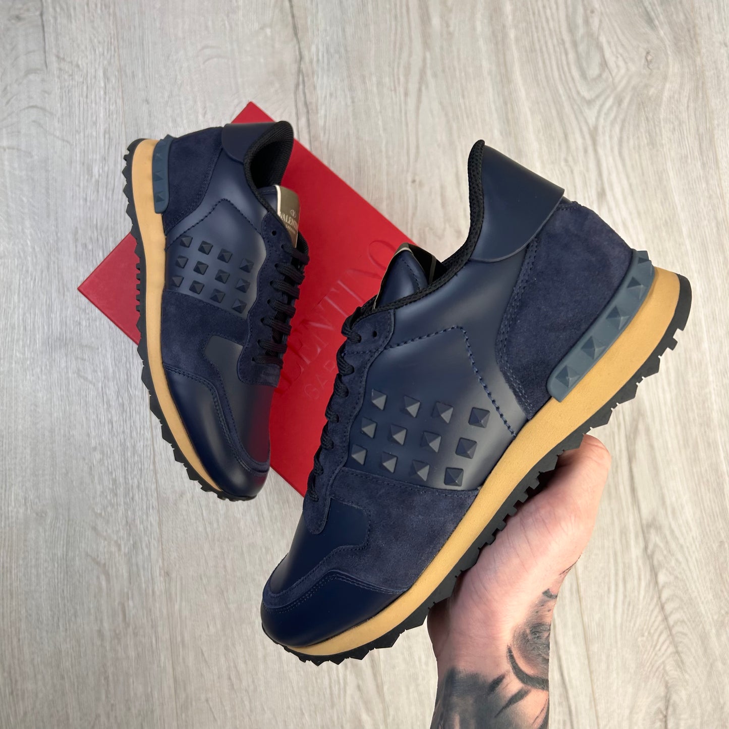 Valentino deals navy trainers