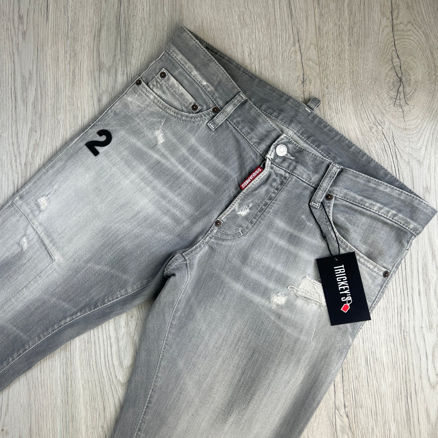 Dsquared2 Men’s Grey Distressed Jeans - 48 (Uk 32)