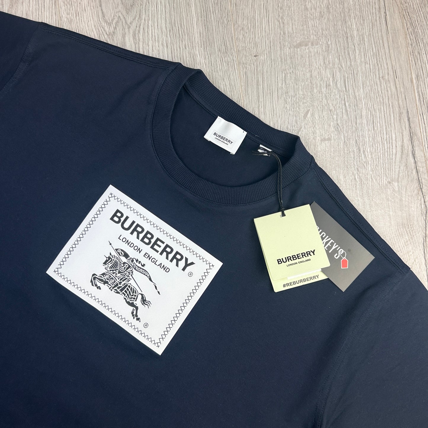 Burberry Men’s Navy Equestrian Knight T-shirt