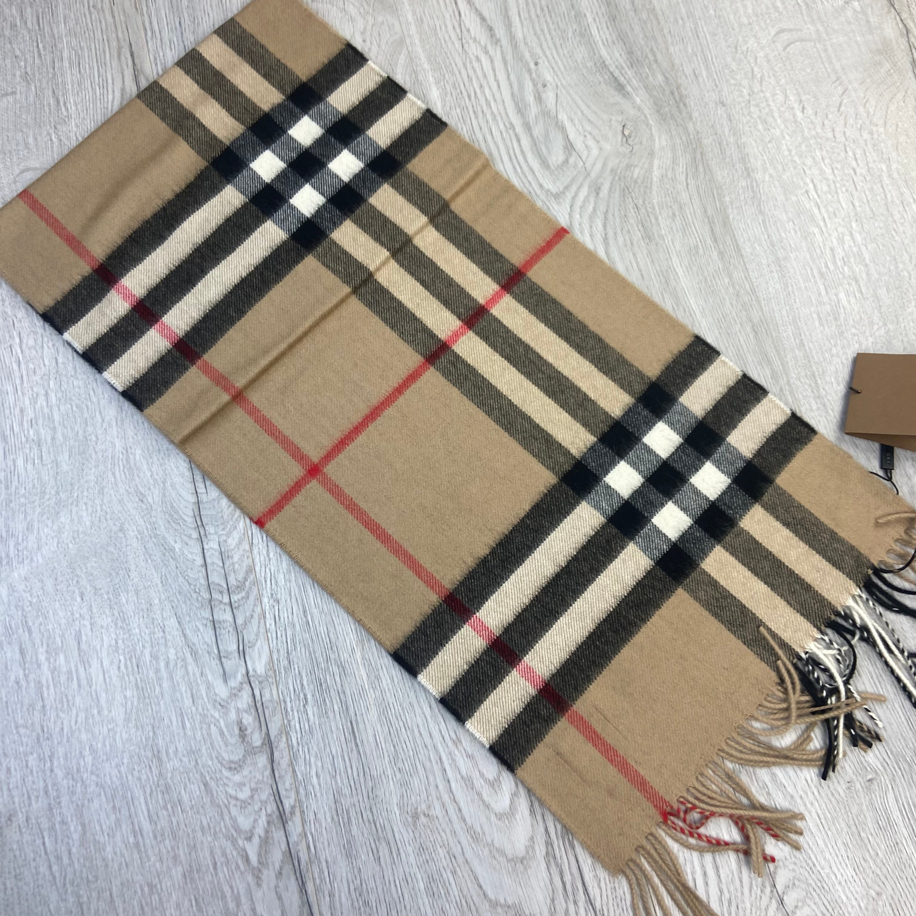 Classic check cashmere scarf sale