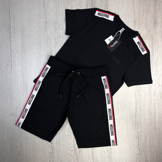 Moschino Men’s Black T-shirt & Short Set