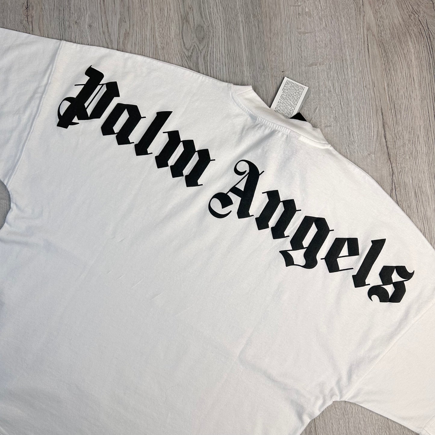 Palm Angels Collar Logo White Oversized T-shirt