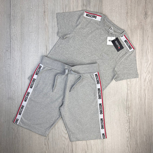 Moschino Men’s Grey T-shirt & Short Set