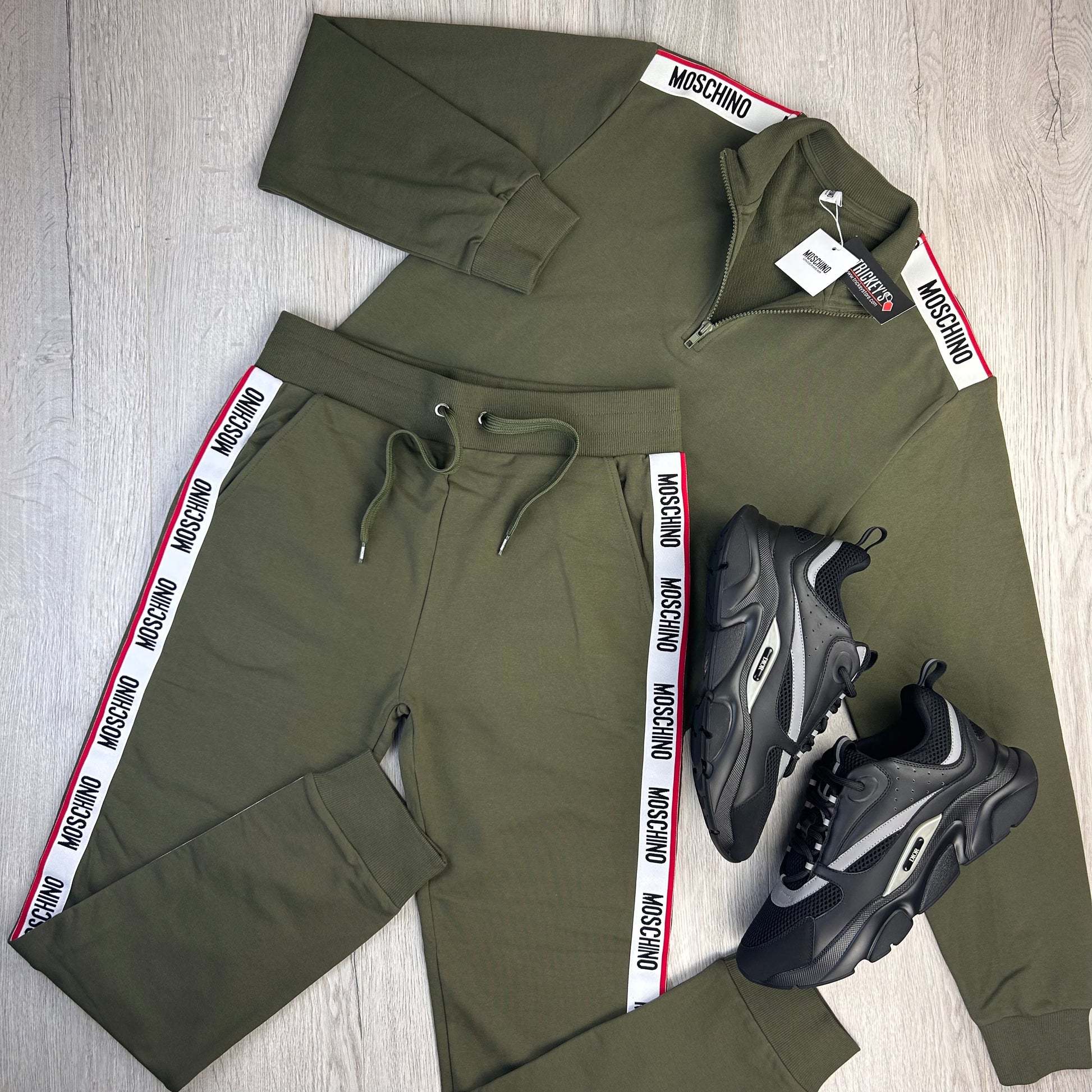 Moschino Man Sleepwear Military green Size XS Polyester, Cotton, Elastane