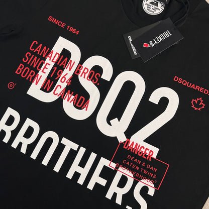 Dsquared2 Men’s ‘Brothers’ Black T-shirt