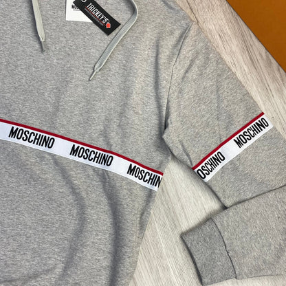 Moschino Men’s Grey Pullover Hoodie