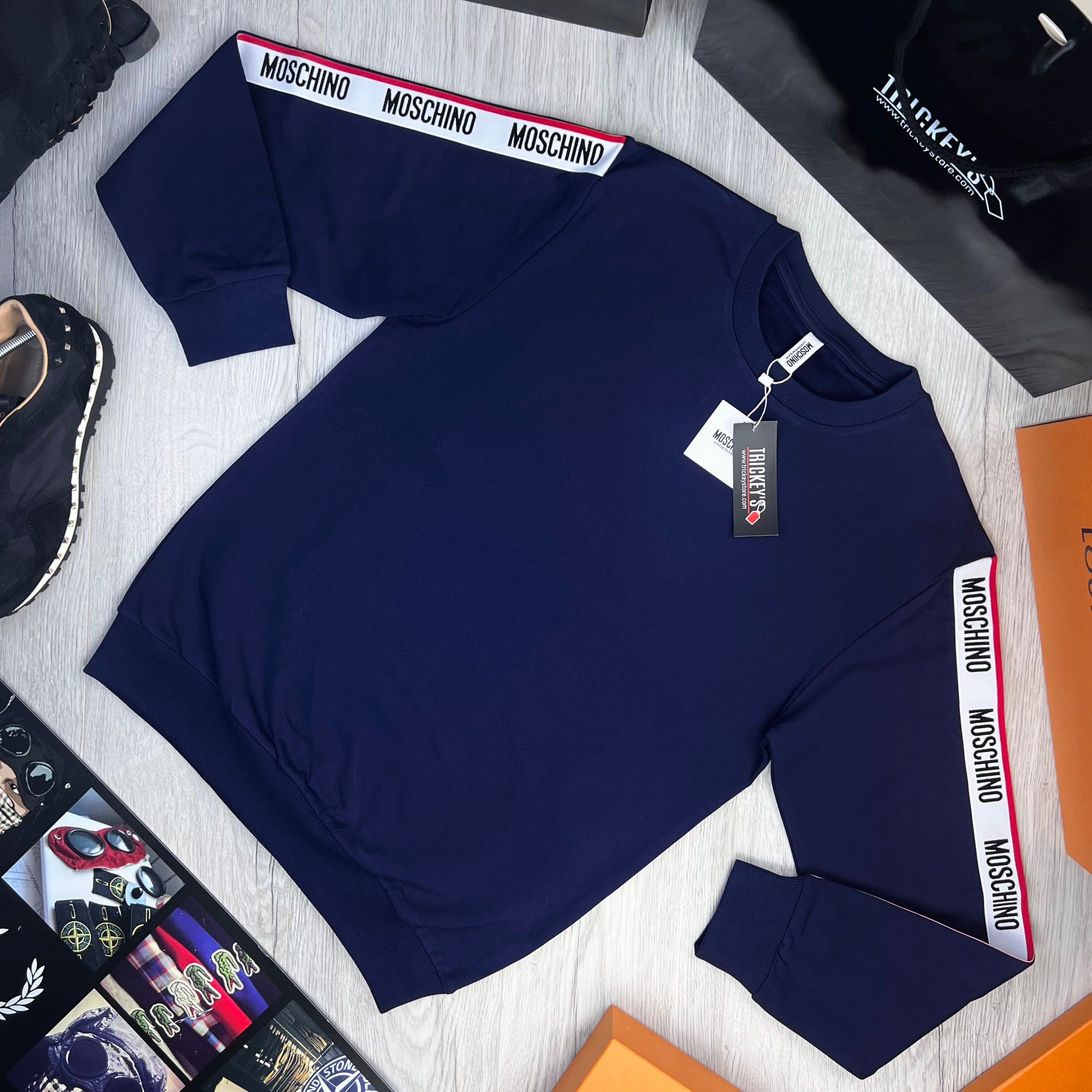 Moschino blue outlet jumper