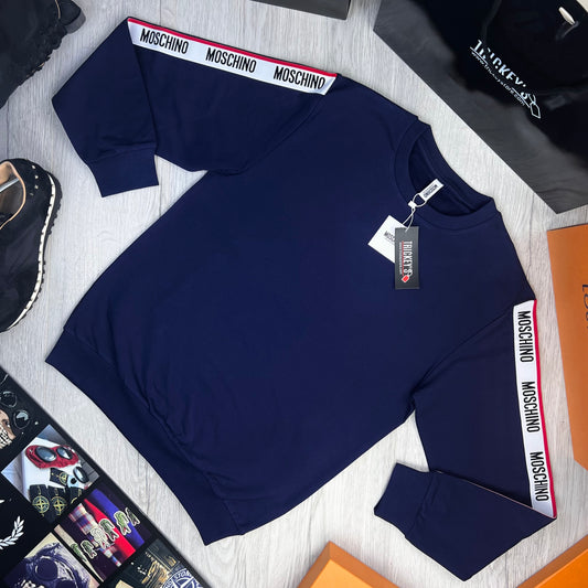 Moschino Men’s Navy Crewneck Jumper