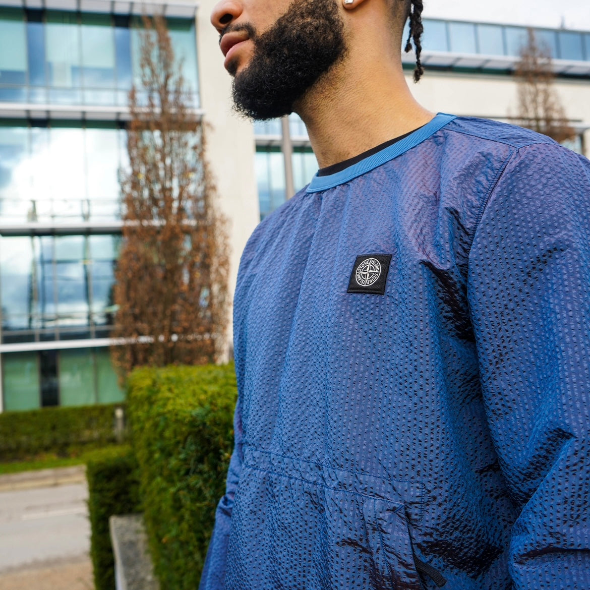 Stone island shop metallic sweatshirt