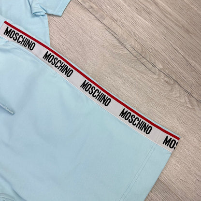 Moschino Men’s Baby Blue T-shirt & Short Set