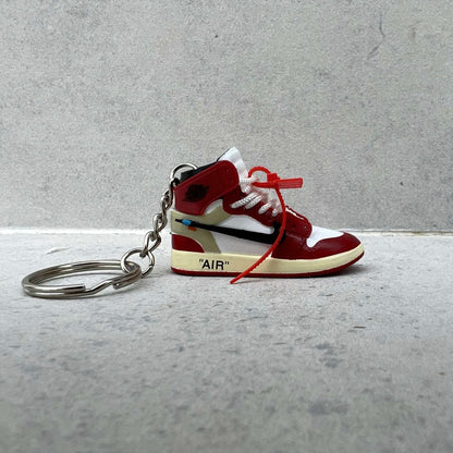 3D Sneaker Trainer Crep Key-Ring / Key Chain (Jordan 1 / Off-white - Randomised