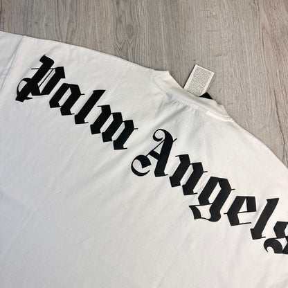 Palm Angels Collar Logo White Oversized T-shirt