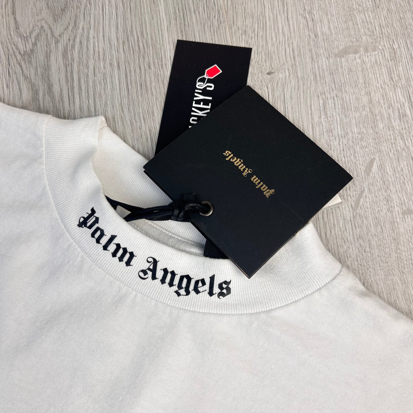 Palm Angels Collar Logo White Oversized T-shirt